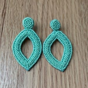 Beaded Dangle Earrings | Mint Green